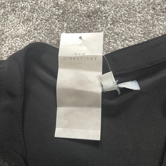 New Directions Blouse shirt womens XXL 2XL Black Long Sleeve Roll Henley New NWT - Picture 7 of 13